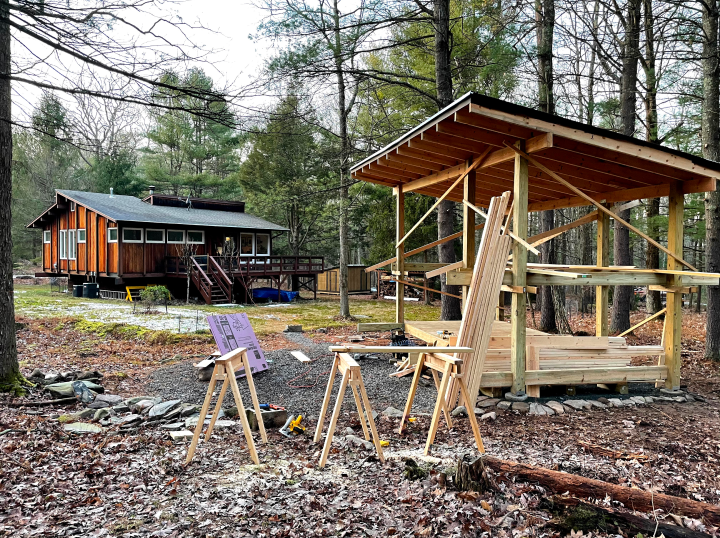 Framing of the sauna